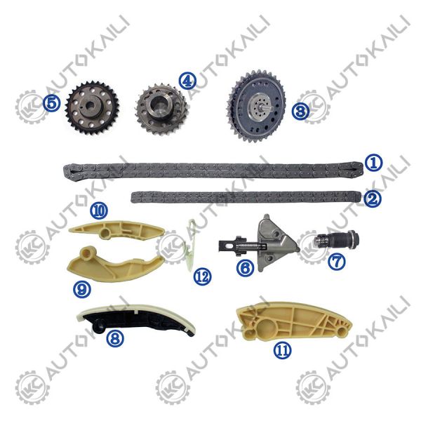 Plastic PA66 / PA46 Timing Chain Kit For Discovery Sport(L550) Diesel 204DTD 2.0L 15-