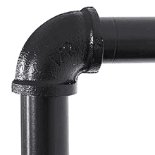 Brackets para estantes de tuberías de hierro negro industriales estándar para la instalación de estantes abiertos DIY