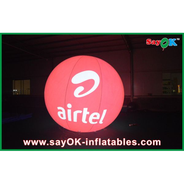 Outdoor Red Bottom Led Inflatable Helium Ballon 0.18mm PVC