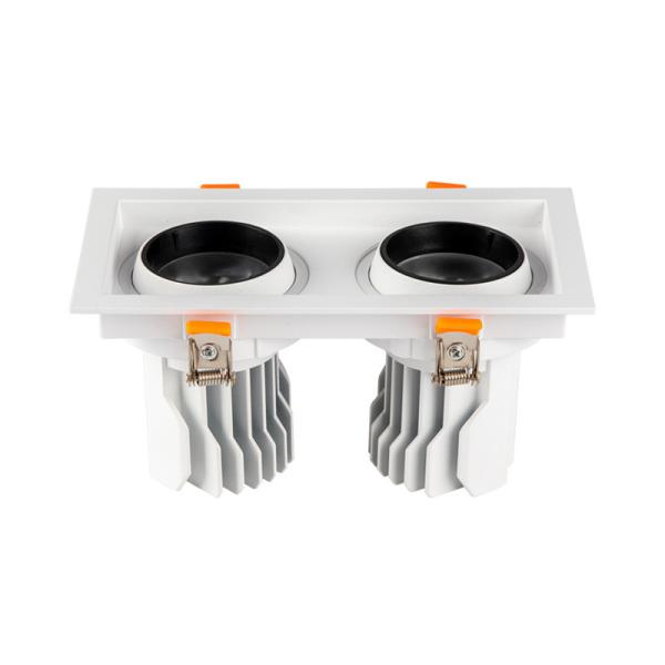 Restaurants 15W 20W*2 LED Grille Spotlight Dimmable 3000K Dual Head