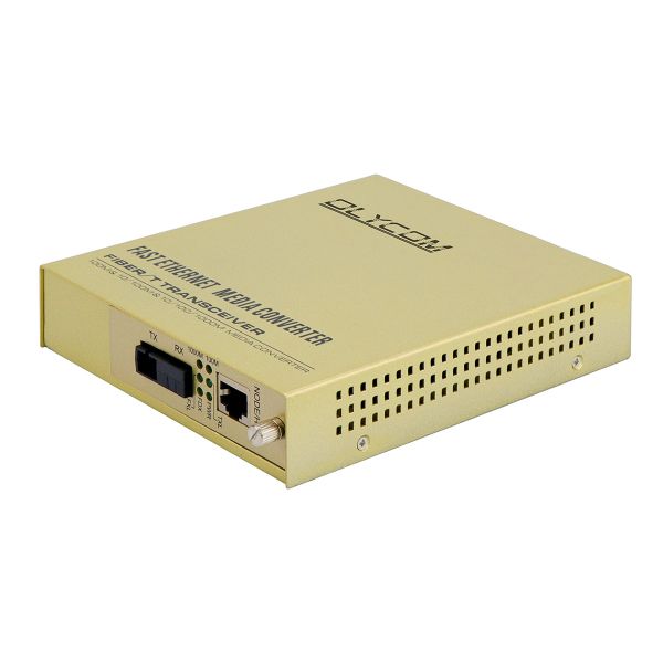 Single Core Fiber Ethernet Media Converter Unmanaged WDM 1310/1550nm 220V AC Input