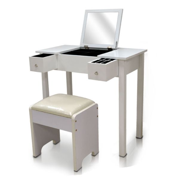 Грузить от ящиков таблицы 2 макияжа MDF склад-благородного европейского стиля США белых твердых деревянных