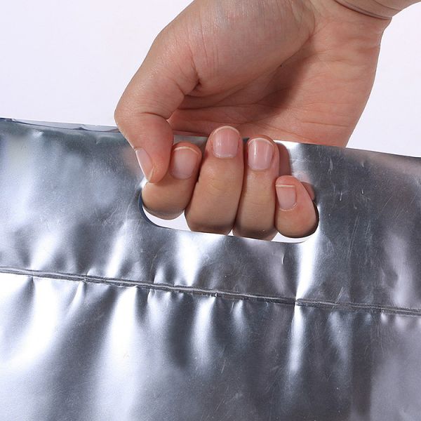 Disposable Plastic Aluminum Foil Zipper Food Thermal Cooler Bags With Handle