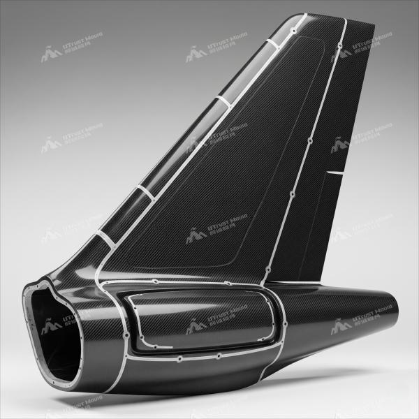 Molde de fibra de carbono de cola de aeronave de 5 ejes Mecánica de alta rigidez torsional