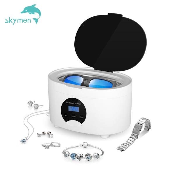 Tanque de aço inoxidável portátil de Mini Ultrasonic Jewelry Cleaner 0.6L 24W 45KHz dos Skymen