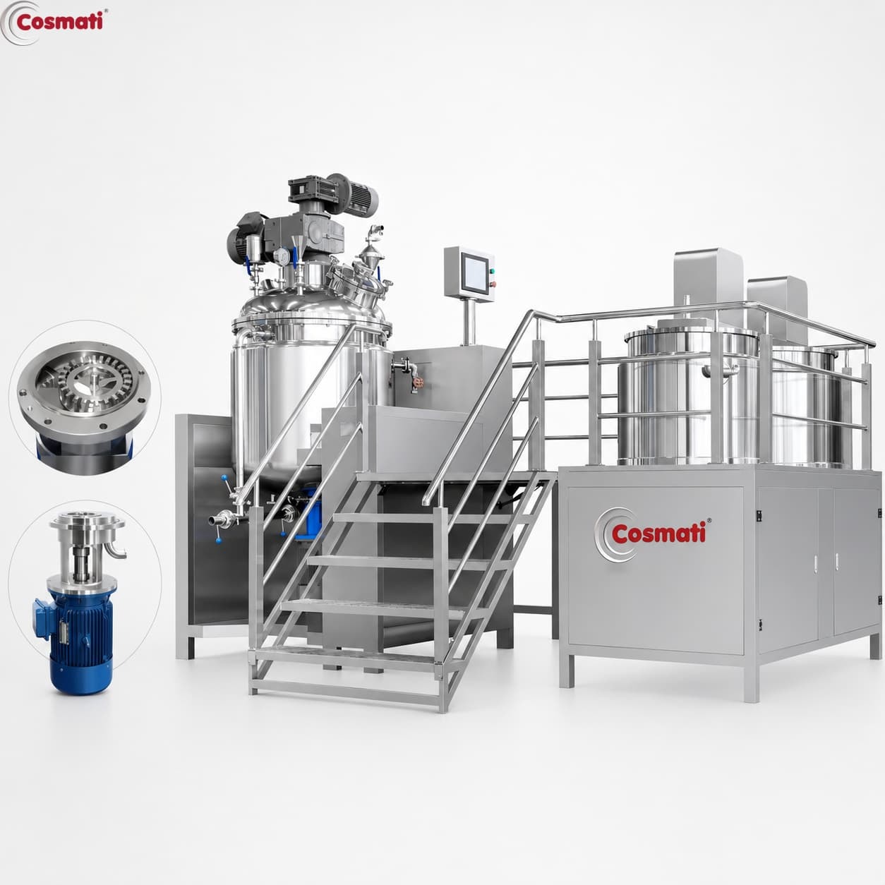 Vacuum Homogenizer Emulsifier Mixer Eye Cream Mud Mask Cosmetic Making Machine