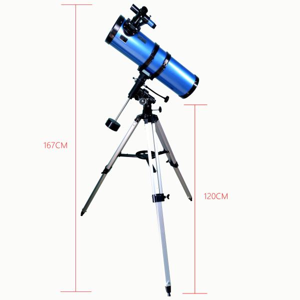 Os astrônomos encurtam multi da abertura 750mm de 150mm inteiramente revestido com o tripé da montagem de AZ