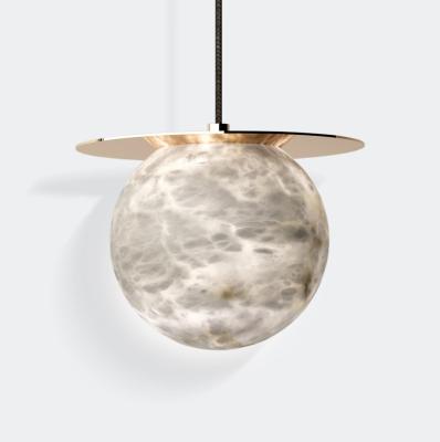 20x15cm Alabaster Pendant Light LED Round Ball Pendant Light 100V - 277V