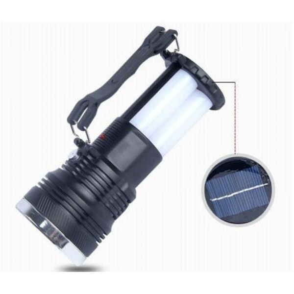 Handheld Solar Camping Lights Cable US Plug Rechargeable 100-200 M Lighting