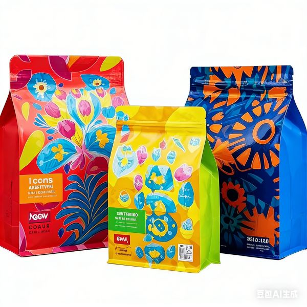 Custom Printed Smell Proof Food Grade Square Bottom Tea Coffee Beans Packaging Pouch with Valve Zipper Resealable Aluminum Bag