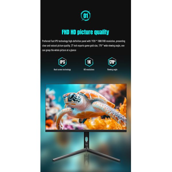 Pantalla plana 27 pulgadas Monitor de juegos Nano IPS 1K 2K 4K 300cd/M Brillo Luz azul