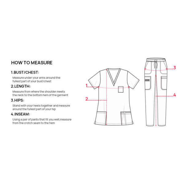 Custom Logo Fashion Srubs Medical Scrubs Uniform Suit V Neck Solid Nursing Set Tops Women's Medical Nurse Uniform Scrub Suit