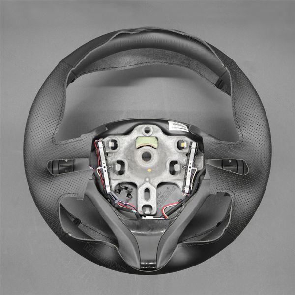 Custom Hand Stitching Black Artificial Faux Leather Steering Wheel Cover for Renault Clio 4 IV Captur 2012 2013 2014 2015 2016