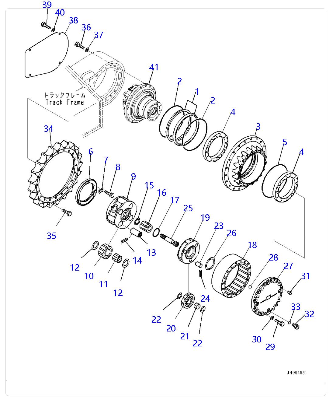 20y-27-00550 Motor de engranajes Excavadora de accionamiento final Asamblea Pc220 OEM