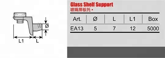 Zinc Alloy Glass Clip Clamp Bracket Holder for Cabinet Shelf Other Furniture Hardware