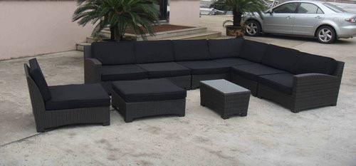 9pcs poly rattan big rattan furniture