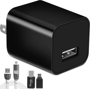 Wall Mount USB Charger Hidden Camera 1080P Mini Hideable Camera