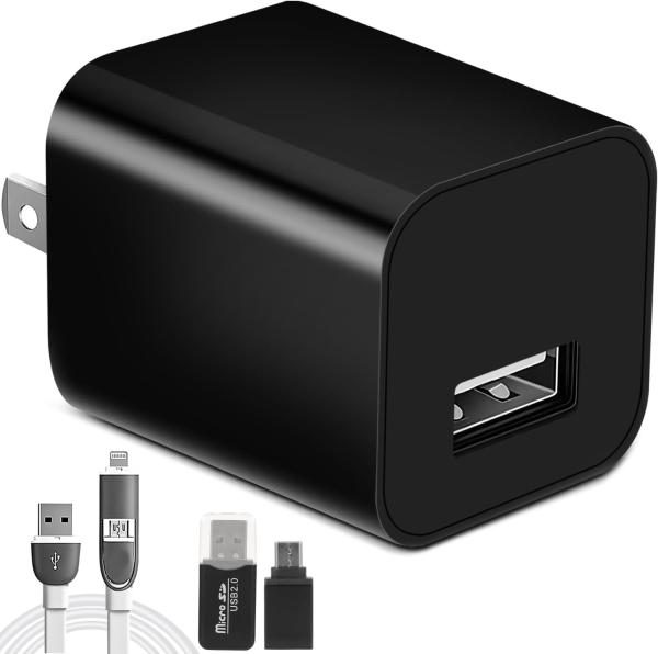 Wall Mount USB Charger Hidden Camera 1080P  Mini Hideable Camera