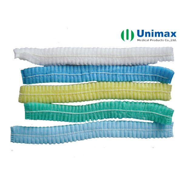 30gsm 18 Disposable Non Woven Bouffant Cap Class I Level