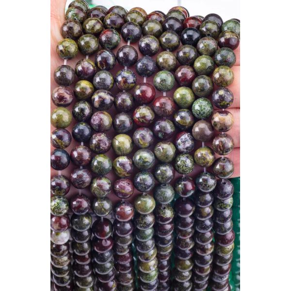 8MM Round Bulk Dragon Bloodstone Jasper Beads For Jewelry Making