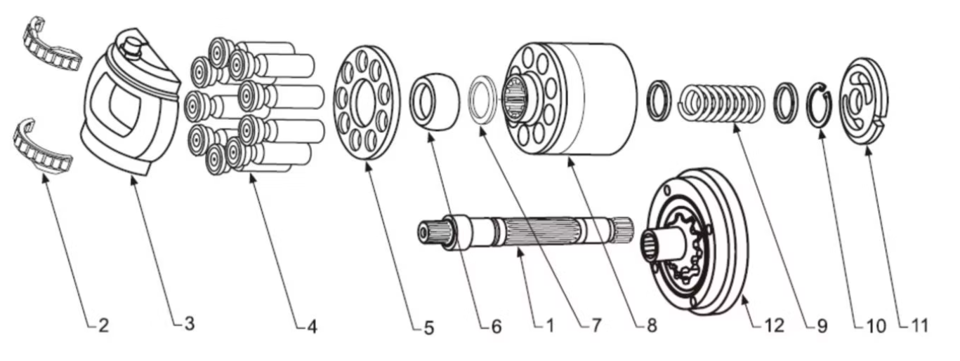 Repair Kits A4VG56 Pump Parts 100% Compatible with Original Fast Delivery and Technical Support