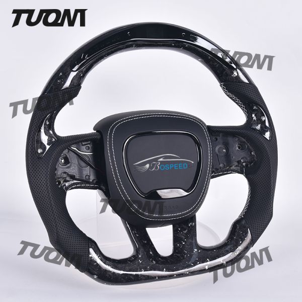 Custom Grip Blue Carbon Fiber Steering Wheel for Dodge Charger