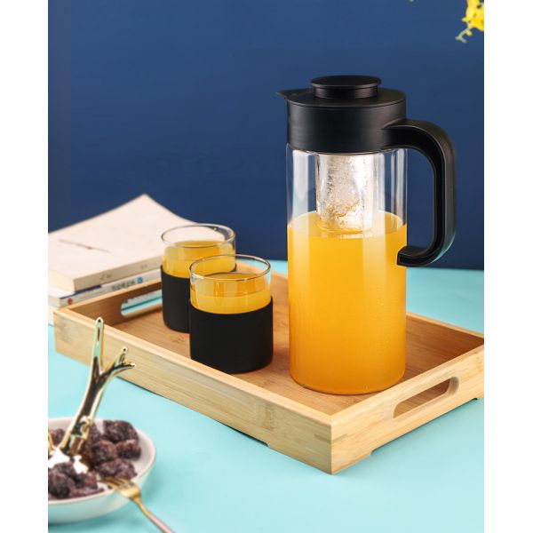 Кувшин воды 1500мл качества еды дунутый рукой стеклянный