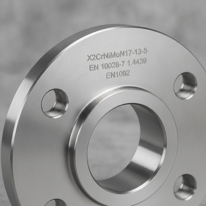 High Pressure Corrosion Resistant 1.4439 Stainless Steel Lap Joint Flange EN1092