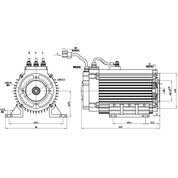 Le démarrage rapide 10 kW PMSM pour le camion à bras