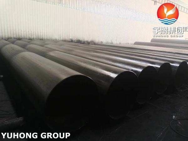 ASTM A53 / ASME SA53 Grade B LSAW Carbon Steel Welded Pipes NACE For Industrial Pipeline