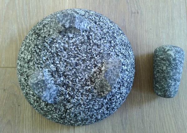 Kitchen Heavy Manual Granite Stone Mortar And Pestle Garlic Spice Nuts Press
