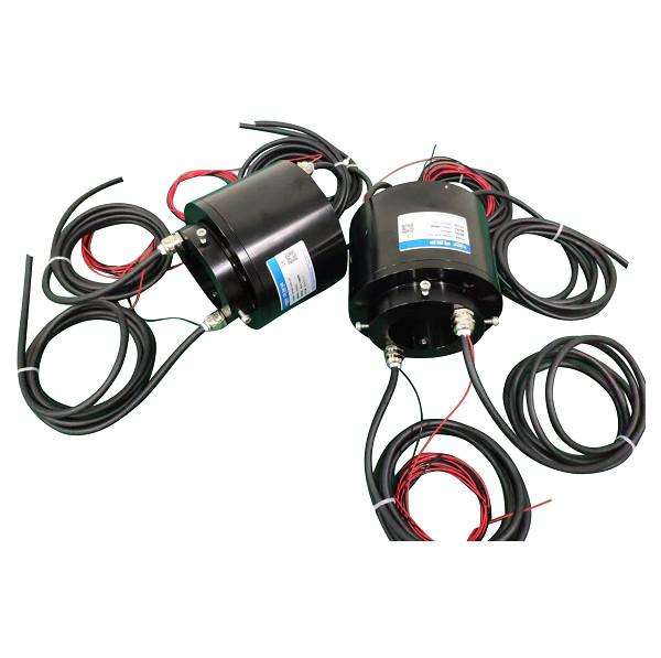 48 Circuit Hybrid Slip Ring Transferring HF USB And Ethernet Signal With Solid Shaft