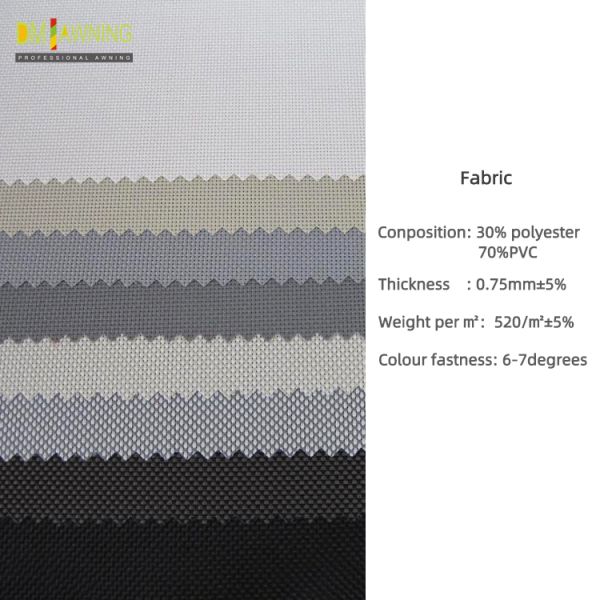 Motorized Vertical Blinds / Aluminium Zip Track Blinds Awnings For Sale