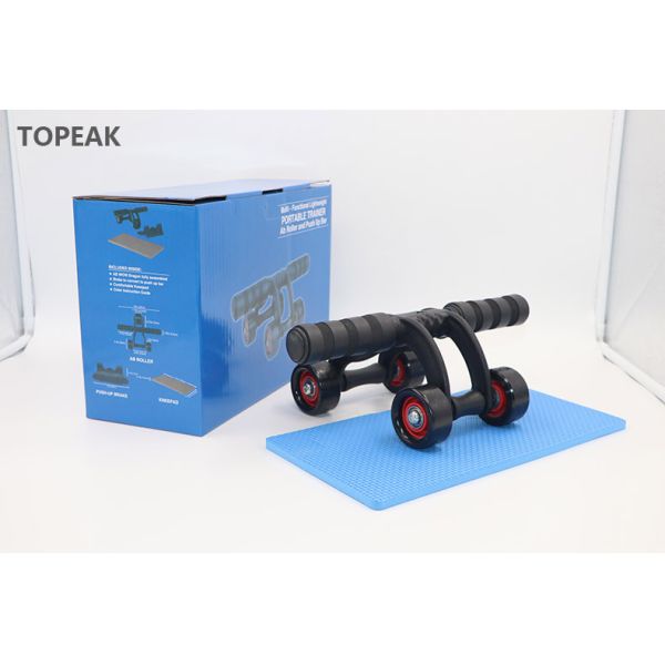 Power Wheel Ab Roller For Core Strength Knee Pad Brake Plate 4.33inches