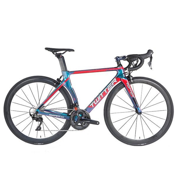 Durable Carbon Fiber Road Bike , Sports Racing Bicycle Reflective Decals Fork