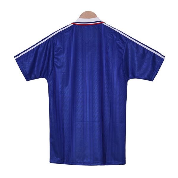 France 1994 Retro Home Football Jersey Classic Blue and White Color Recreates Legendary Style