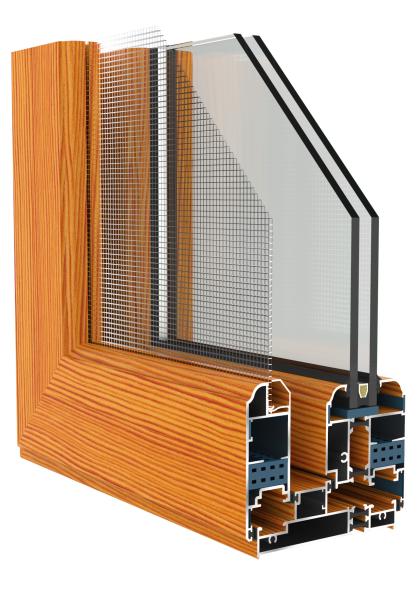 Glazed 0.76PVB 1.8mm Aluminium Frame Casement Window