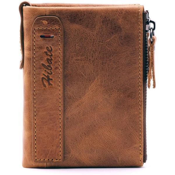 Factory Customized Amazon First Layer Cowhide Wallet Two-Tone Oil Leather Men'S And Women'S New Zipper Wallet With Custom Logo