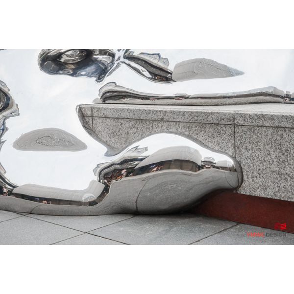 Outdoor Stainless Steel Landscape Sculptures for Customer Size Metal Art Installations