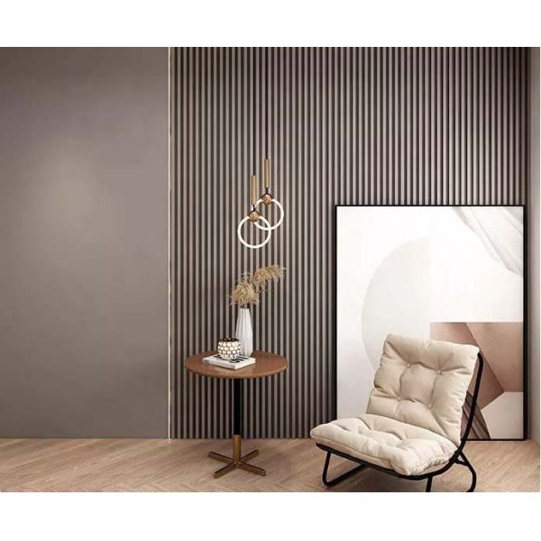 Painel de parede interior acanelado de Arábia Saudita picosegundo da cor de madeira para a decoração interior