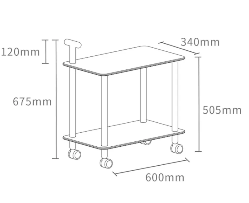 ODM Natural Bamboo Wooden Rolling Kitchen Cart On Wheels