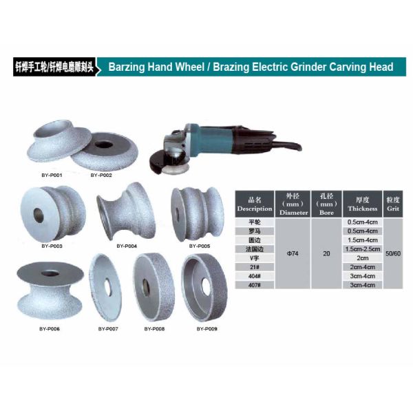 le vide 4cm épais de 74mm a soudé la broyeur électrique Carving Wheel de Diamond Blade