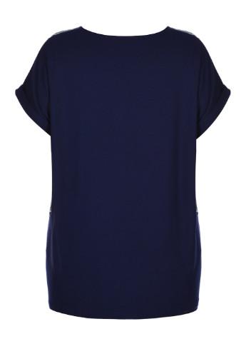 Round Neck Two Fabrics Women'S Clothing Blouses Printed With Short Sleeve