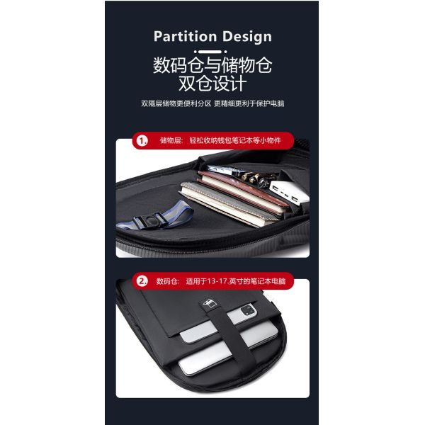 NEW BUSINESS BACKPACK DAILY COMMUTER BACKPACK MEN'S LARGE CAPACITY SHOCK-ABSORBING WATERPROOF SCHOOLBAG LAPTOP BAG