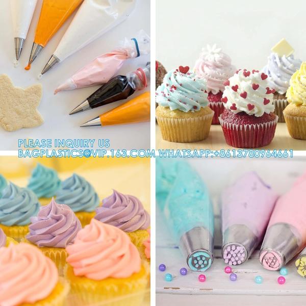 Disposable Piping Bags, 18 Inch Large Pastry Bags -100Pcs, Cake Decorating Supplies Kit Frosting, Cookie, Cupcake