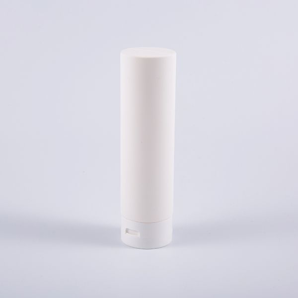 White Soft Touch Round Inverted 180ml PE Hair Conditioner Cleansing Bottle With Flip Top Cap