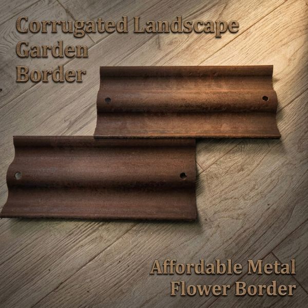 Weather Resistant Corrugated Garden Edging Metal Landscape For Flower Bed 10 Foot