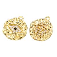 Chapeando o OEM do encanto da mão do olho mau do zircão do pendente do ouro 18K