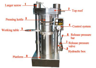 Rendimento alto do óleo da grande máquina da imprensa de óleo hidráulico da pressão para o óleo de sésamo