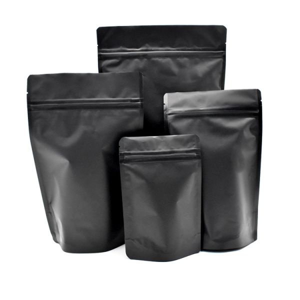 4x6 Dispensary Assorted Black Matte Child Resistant Small Gummies Mylar Zipper Bags